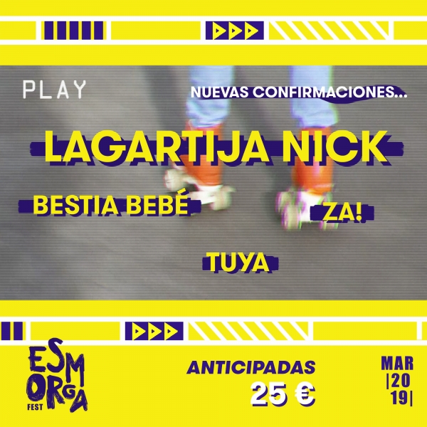 Lagartija Nick, Bestia Beb&eacute;, Za! e Tuya &uacute;nense ao Esmorga Fest