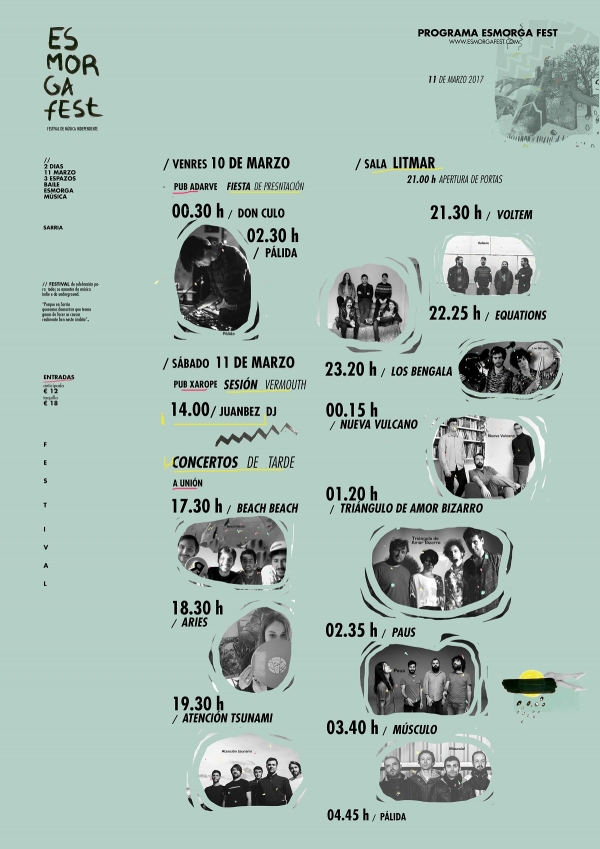 Xa temos horarios para o Esmorga Fest